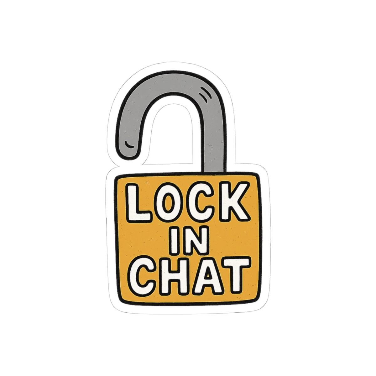 Lock In Chat Caseoh Sticker | Funny Twitch Gamer Decal - alternate angle 2, merchandise