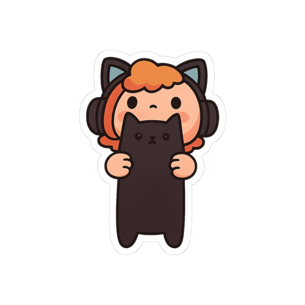 Caseoh and Long Kitty Meme Sticker | Funny Vinyl Decal - alternate angle 1, merchandise