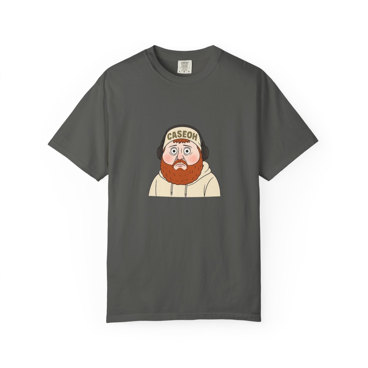 Caseoh Cartoon Meme Graphic T-Shirt - alternate angle 2, merchandise