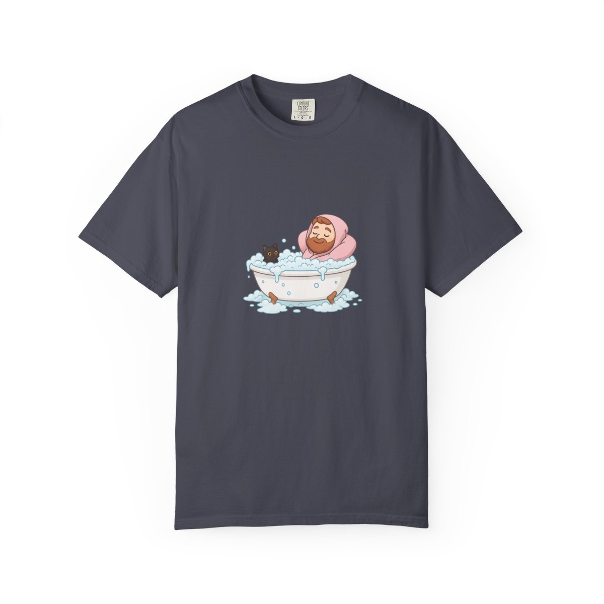 Caseoh Bubble Bath Kitty Twitch Fanart T-Shirt - alternate angle 3, merchandise