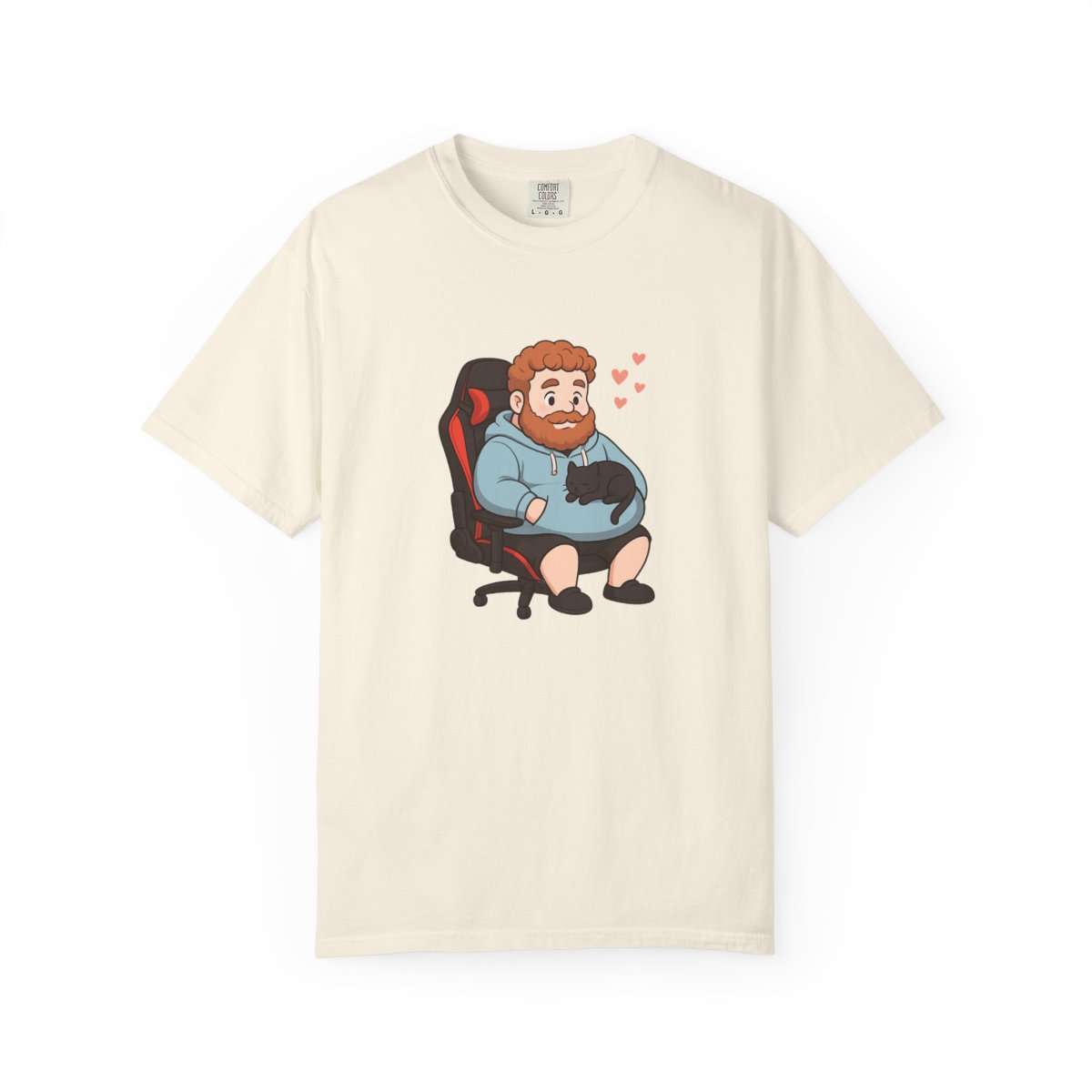 Cute Caseoh & Kittyuuh Twitch Gamer Fanart T-Shirt - alternate angle 2, merchandise