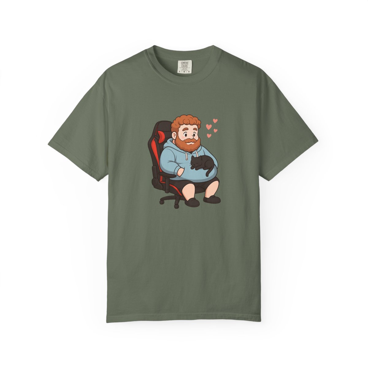 Cute Caseoh & Kittyuuh Twitch Gamer Fanart T-Shirt - alternate angle 5, merchandise