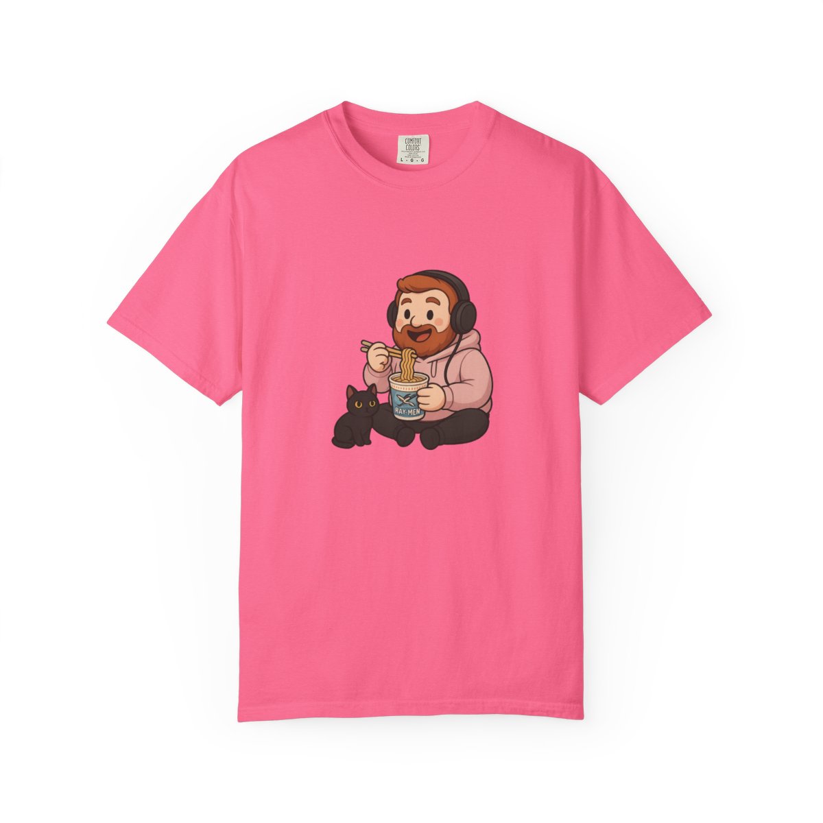 CaseOh & Kitty RAY-MEN Ramen Noodle Gamer T-Shirt - alternate angle 2, merchandise