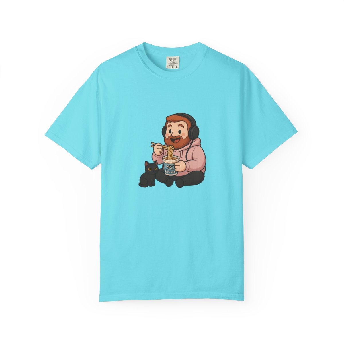 CaseOh & Kitty RAY-MEN Ramen Noodle Gamer T-Shirt - alternate angle 5, merchandise