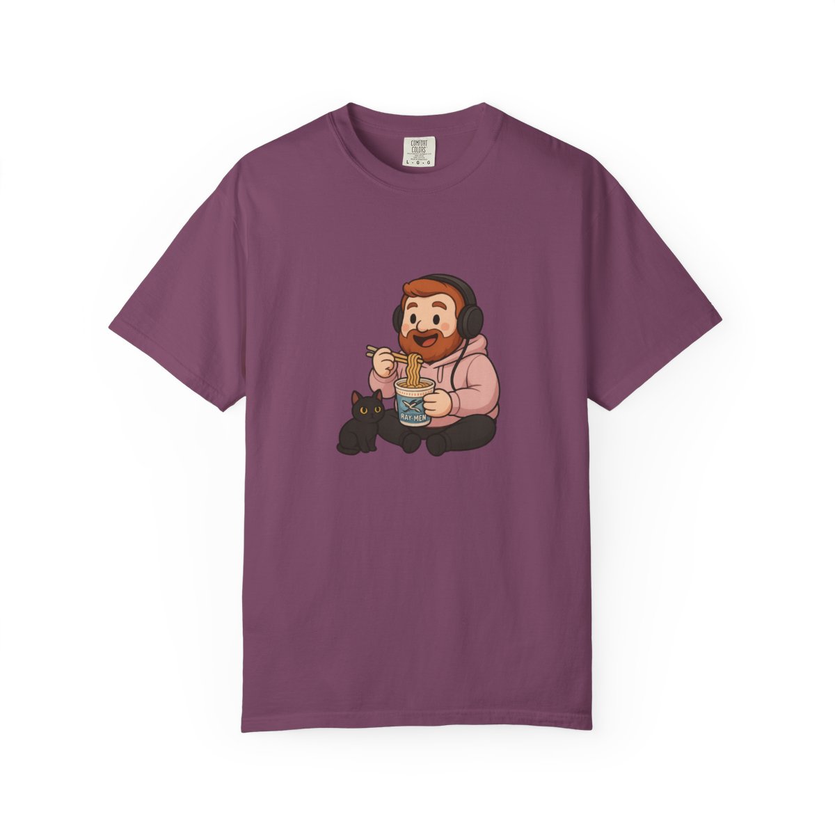 CaseOh & Kitty RAY-MEN Ramen Noodle Gamer T-Shirt - alternate angle 3, merchandise