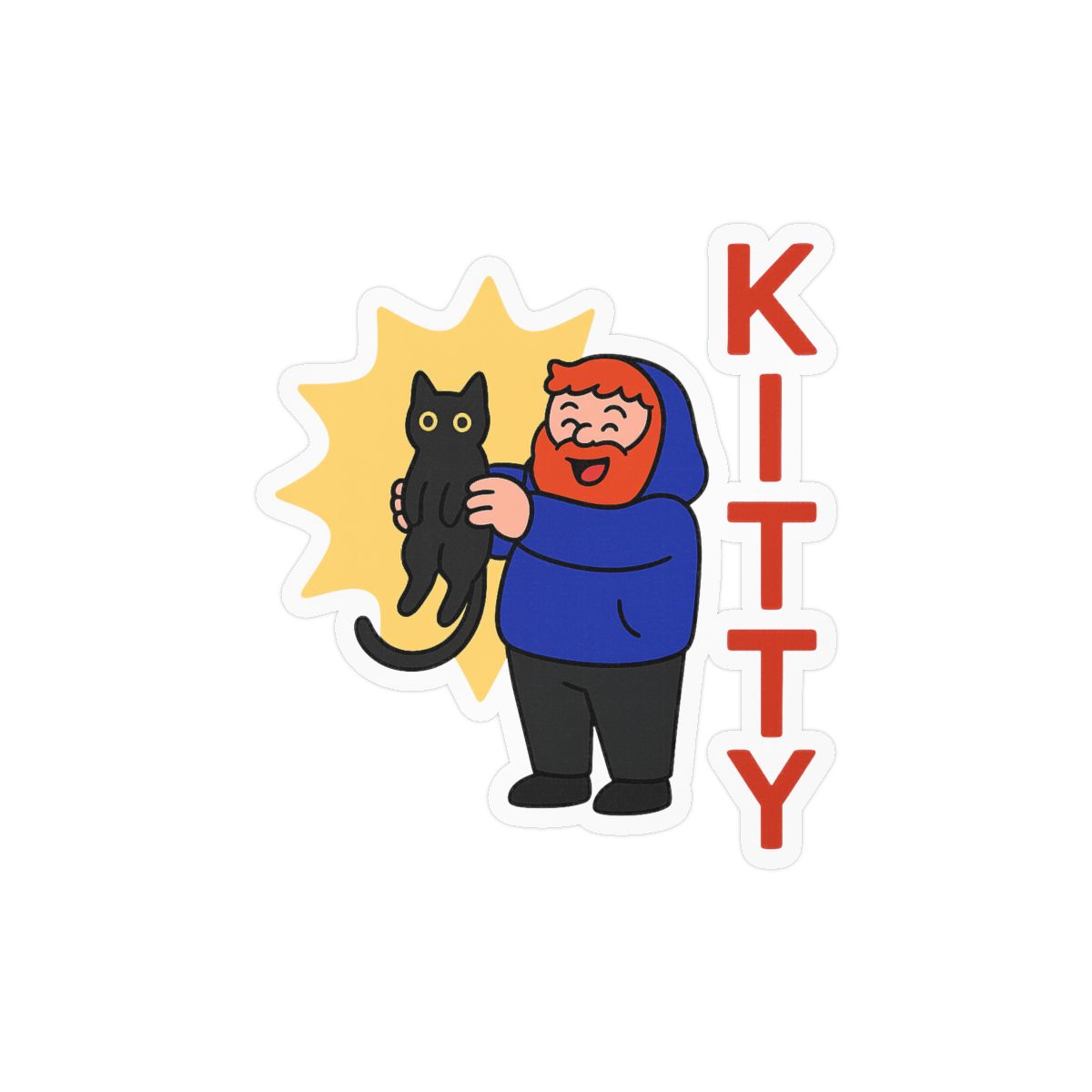 Cute Caseoh Kitty Sticker | Adorable Vinyl Decal