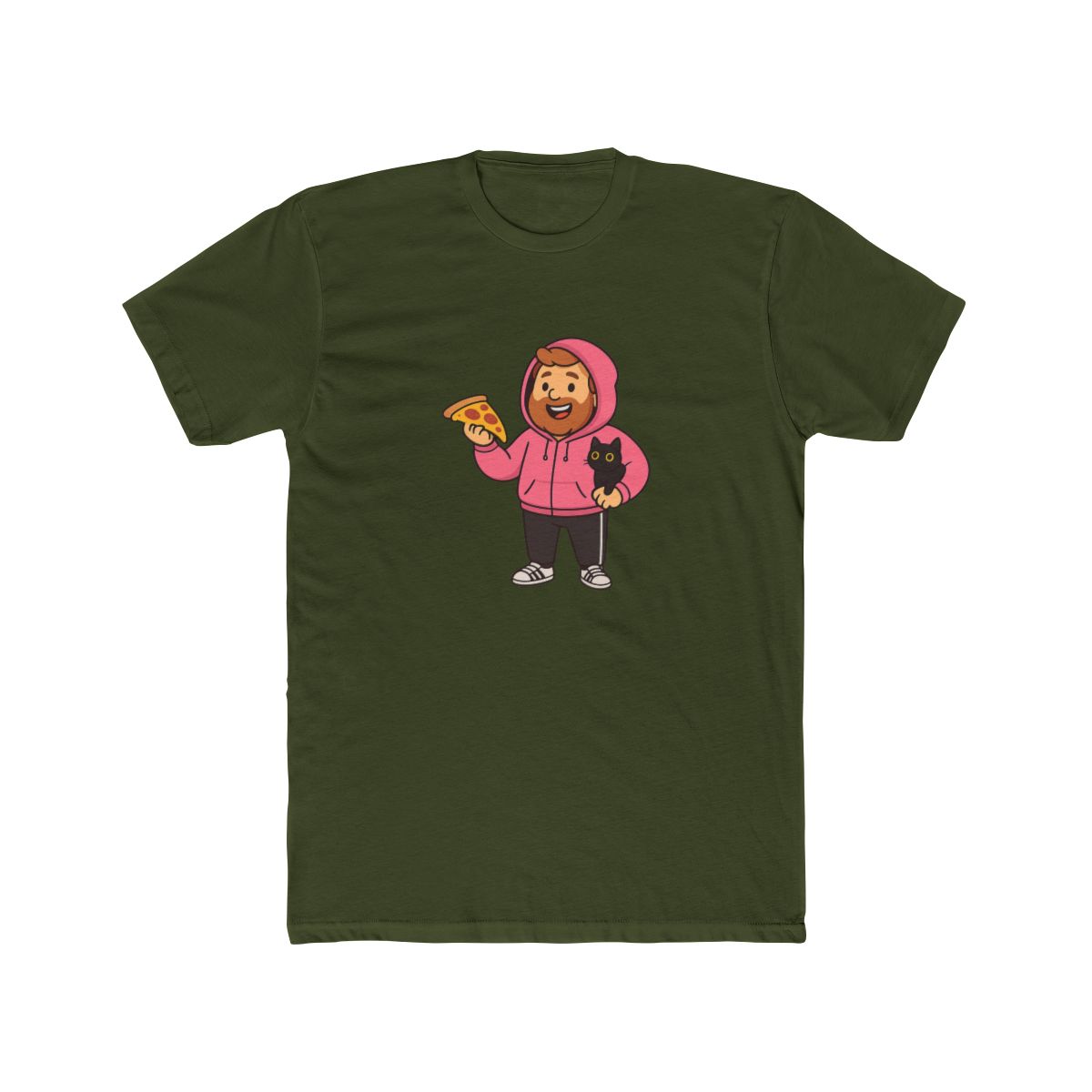CaseOh Kitty Pizza Mac | Twitch Streamer Tee, CaseOh Fan Shirt, Gamer Gift - alternate angle 5, merchandise