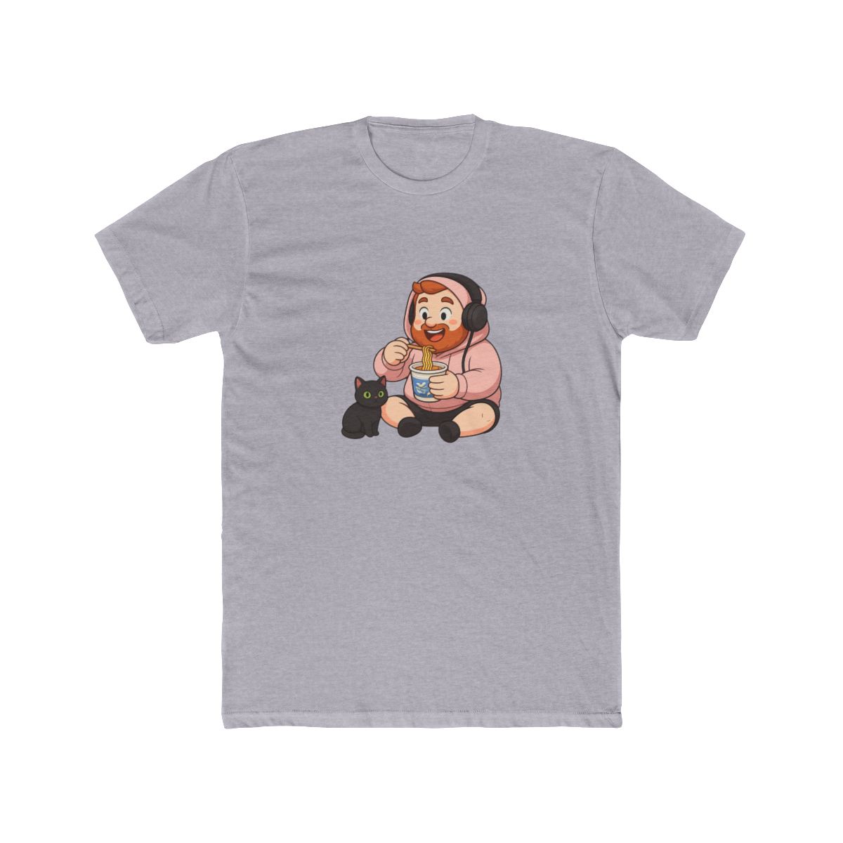 Ray-Men Ramen Noodle Break | CaseOh Shirt, Kitty Tee, Twitch Gamer Gift - alternate angle 3, merchandise