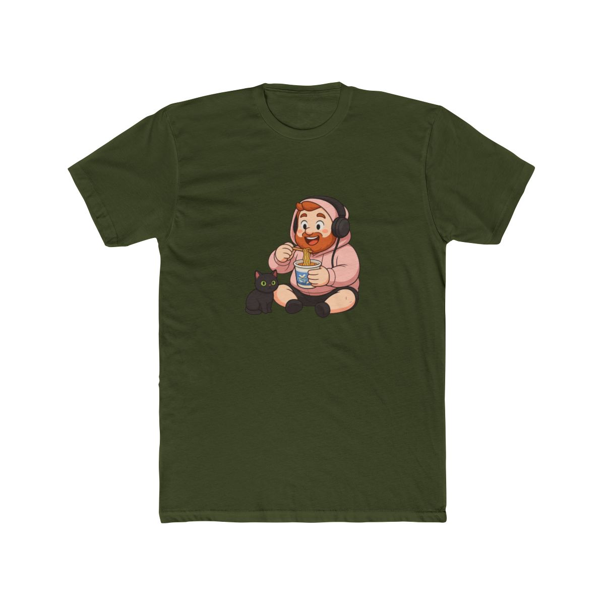 Ray-Men Ramen Noodle Break | CaseOh Shirt, Kitty Tee, Twitch Gamer Gift - alternate angle 4, merchandise