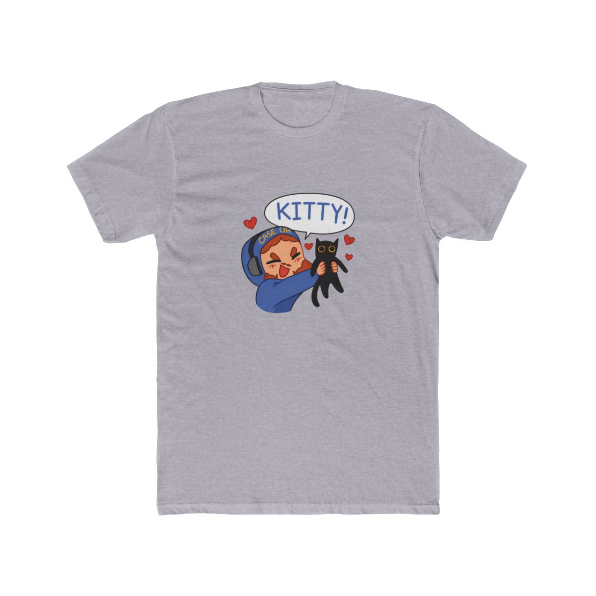 Caseoh Kitty Funny Cat Graphic T-Shirt - alternate angle 3, merchandise