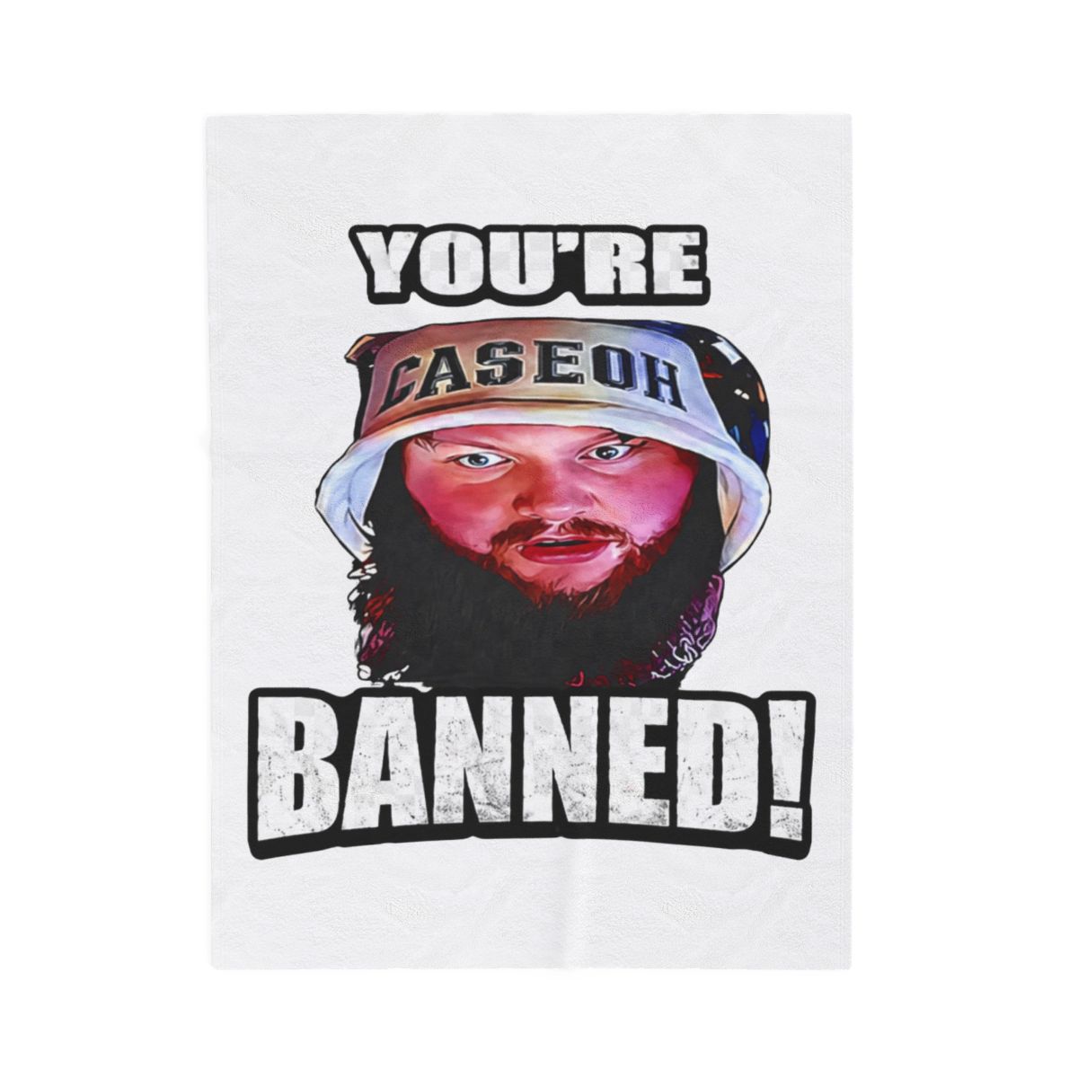 Caseoh Antisocial Co Blanket | Cozy Gamer Home Decor