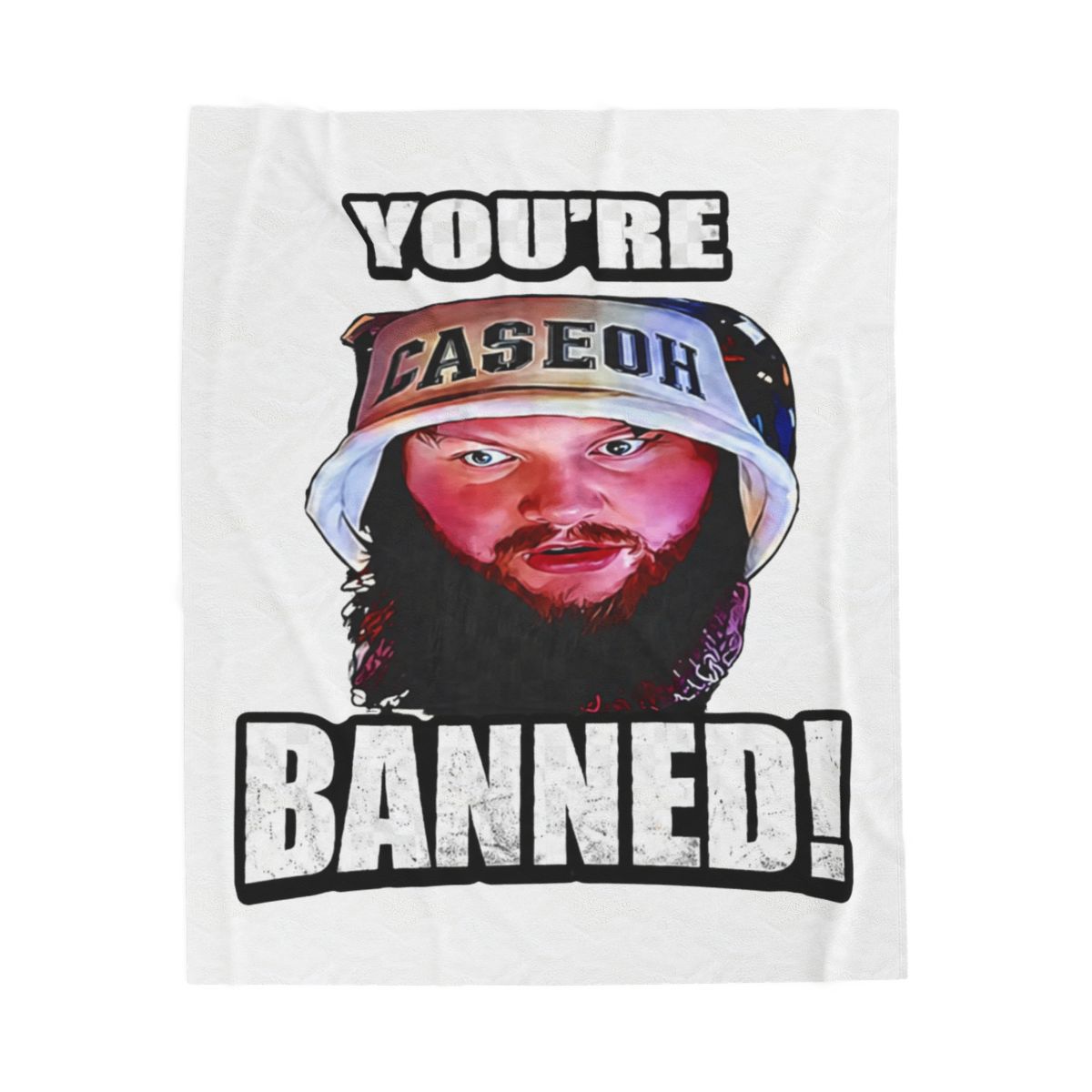 Caseoh Antisocial Co Blanket | Cozy Gamer Home Decor - alternate angle 2, merchandise