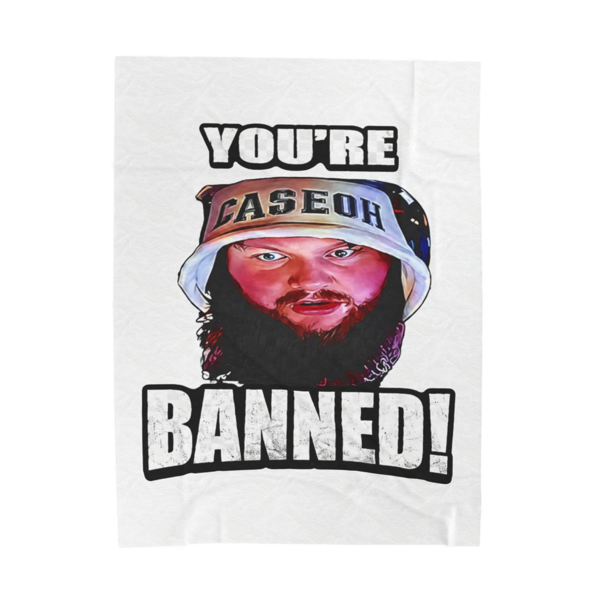 Caseoh Antisocial Co Blanket | Cozy Gamer Home Decor - alternate angle 3, merchandise
