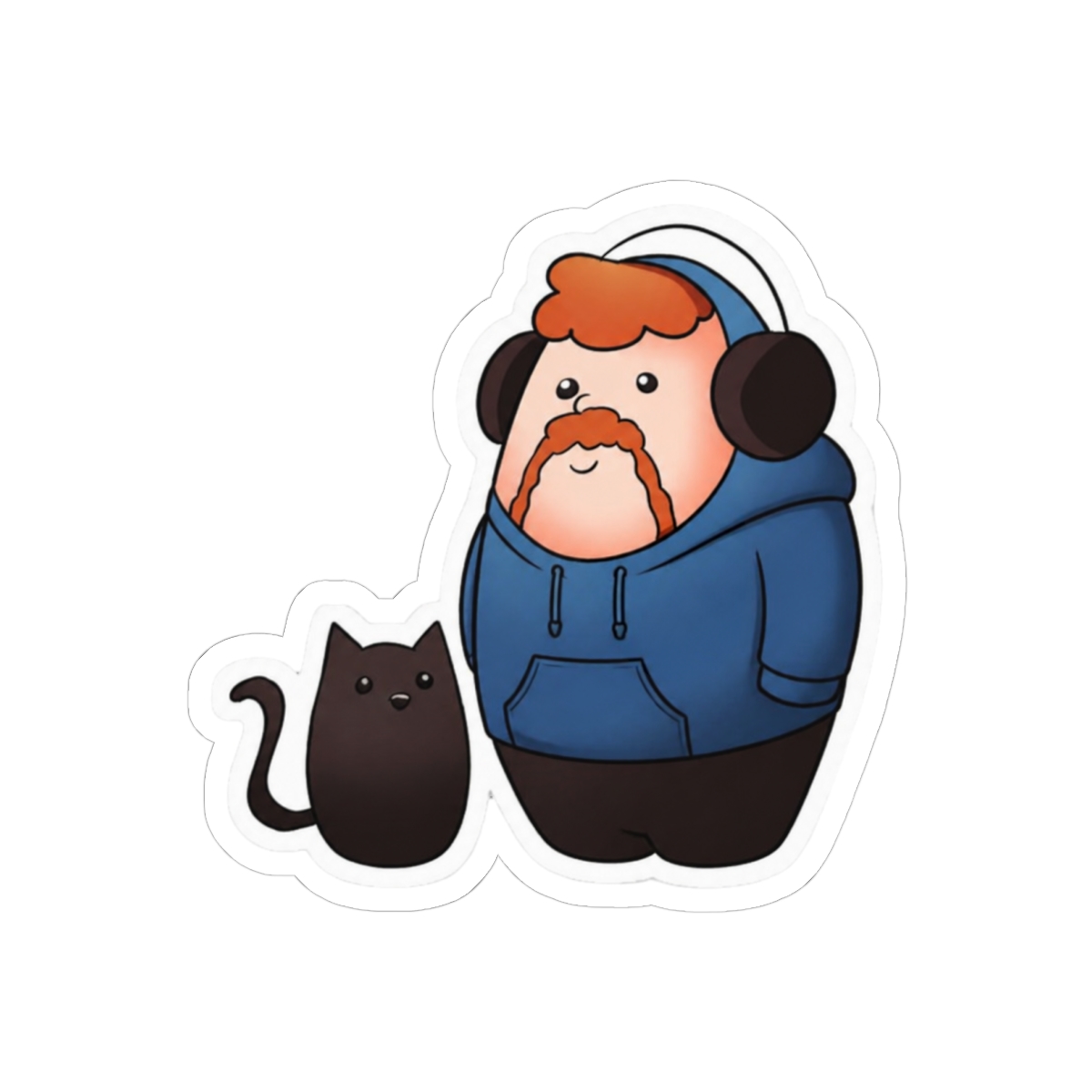 Caseoh and Kitty Bean Sticker