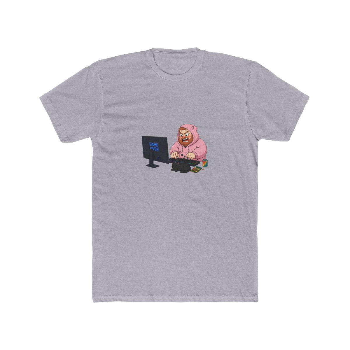 Angry Caseoh Wearing Pink T Shirt Smashing The Table Cursing on His Twitch Stream T-Shirt - alternate angle 4, merchandise