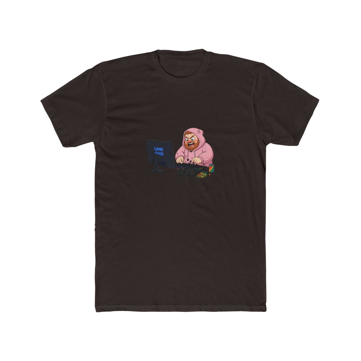 Angry Caseoh Wearing Pink T Shirt Smashing The Table Cursing on His Twitch Stream T-Shirt - alternate angle 2, merchandise