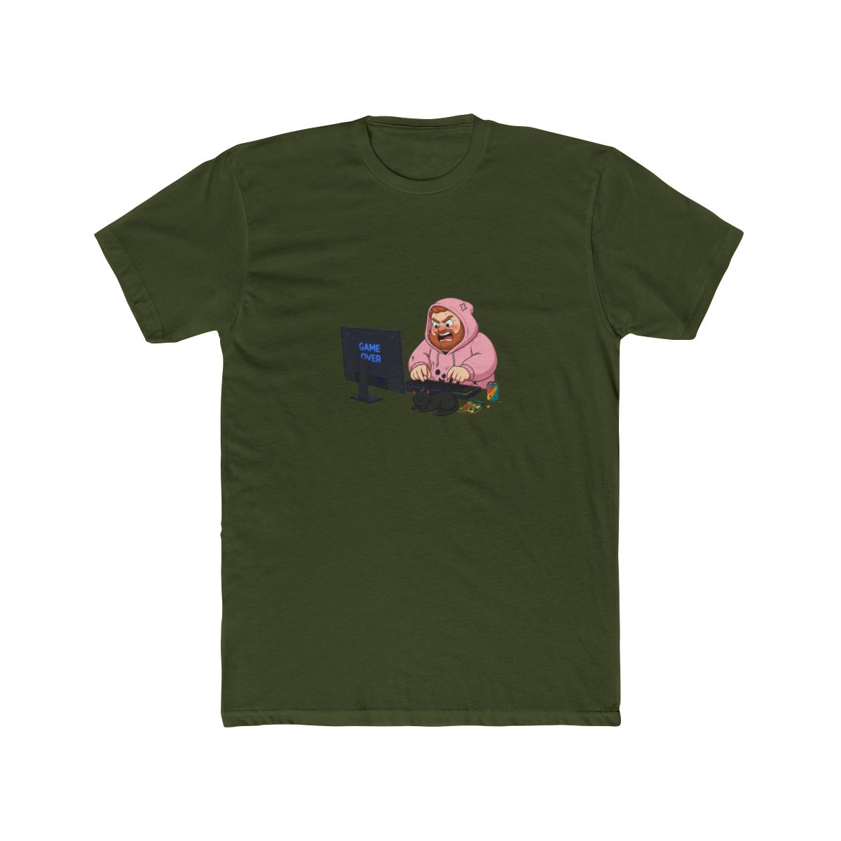 Angry Caseoh Wearing Pink T Shirt Smashing The Table Cursing on His Twitch Stream T-Shirt - alternate angle 5, merchandise