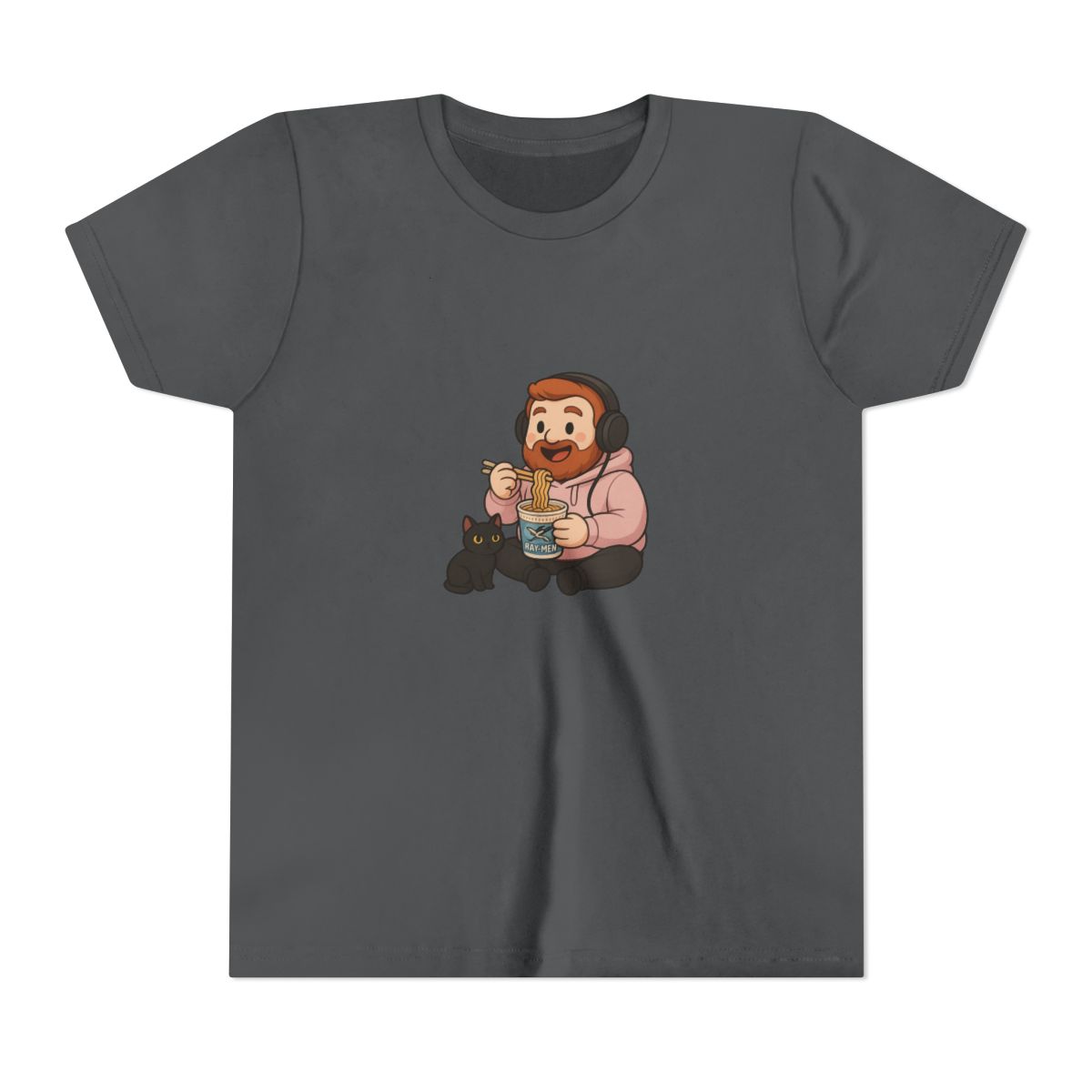 CaseOh & Kitty RAY-MEN Ramen Noodle Gamer Kids T-Shirt - alternate angle 5, merchandise