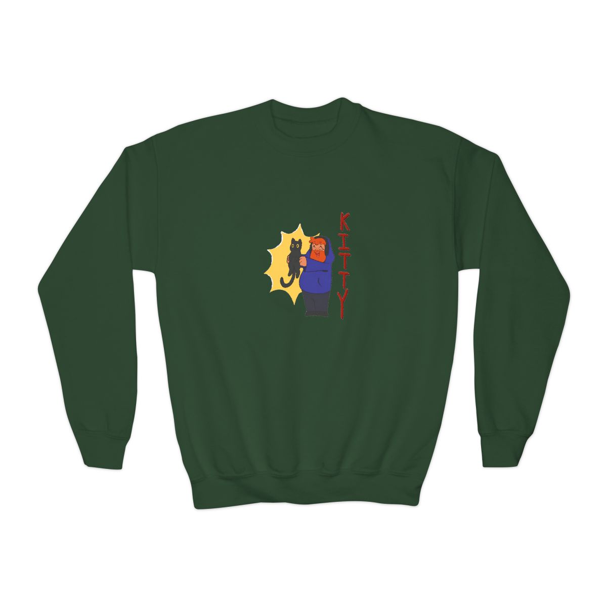 Caseoh Kitty Cute Graphic Kids Sweatshirt - alternate angle 5, merchandise