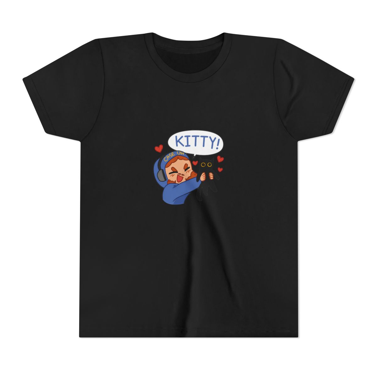 Caseoh Kitty Funny Cat Graphic Kids T-Shirt