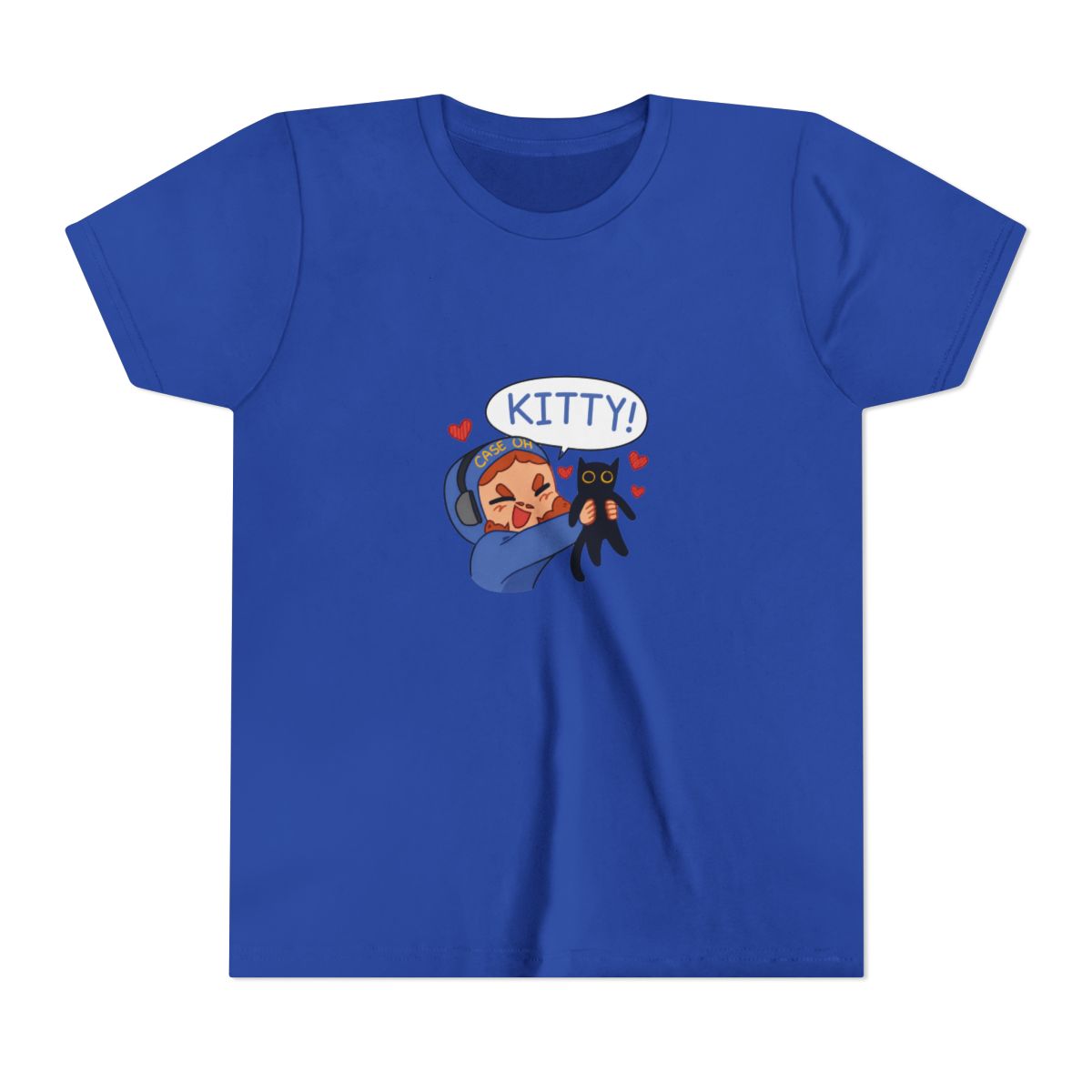 Caseoh Kitty Funny Cat Graphic Kids T-Shirt - alternate angle 4, merchandise
