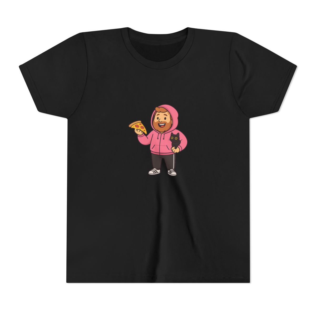 CaseOh Kitty Pizza Mac | Twitch Streamer Kids Tee, CaseOh Fan Shirt, Gamer Gift