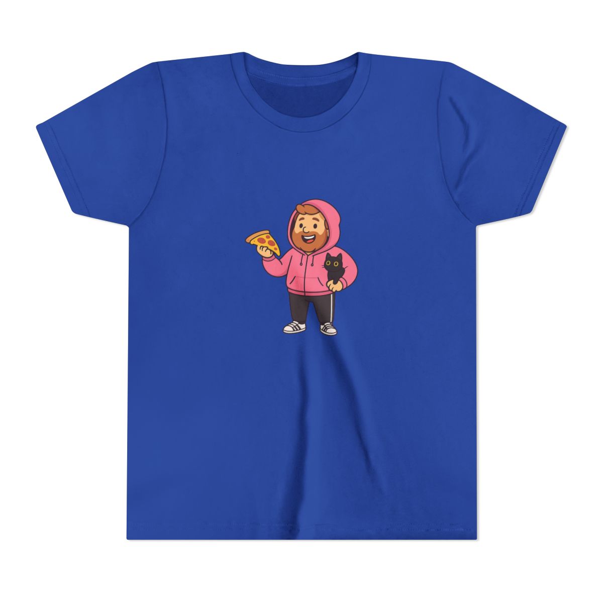 CaseOh Kitty Pizza Mac | Twitch Streamer Kids Tee, CaseOh Fan Shirt, Gamer Gift - alternate angle 4, merchandise