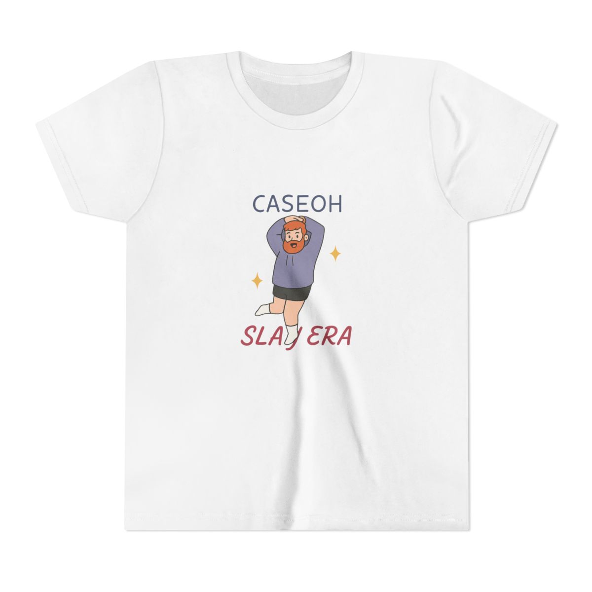 Caseoh Slay Era Bold Gamer Kids T-Shirt - alternate angle 2, merchandise