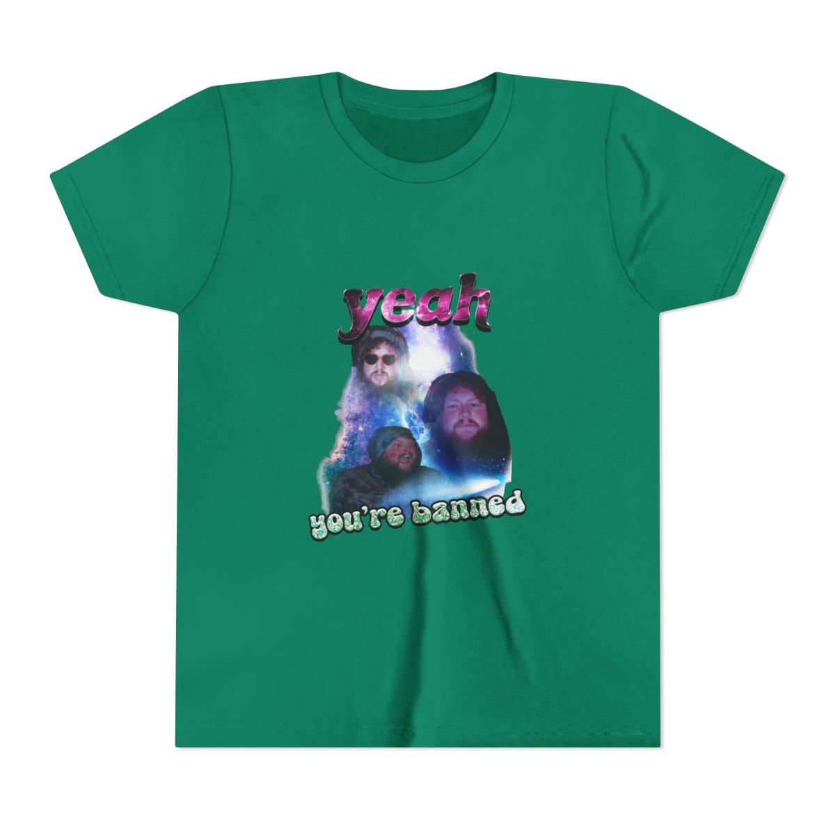 Caseoh Yeah, You're BANNED! Iconic Quote Kids T Shirt - alternate angle 4, merchandise