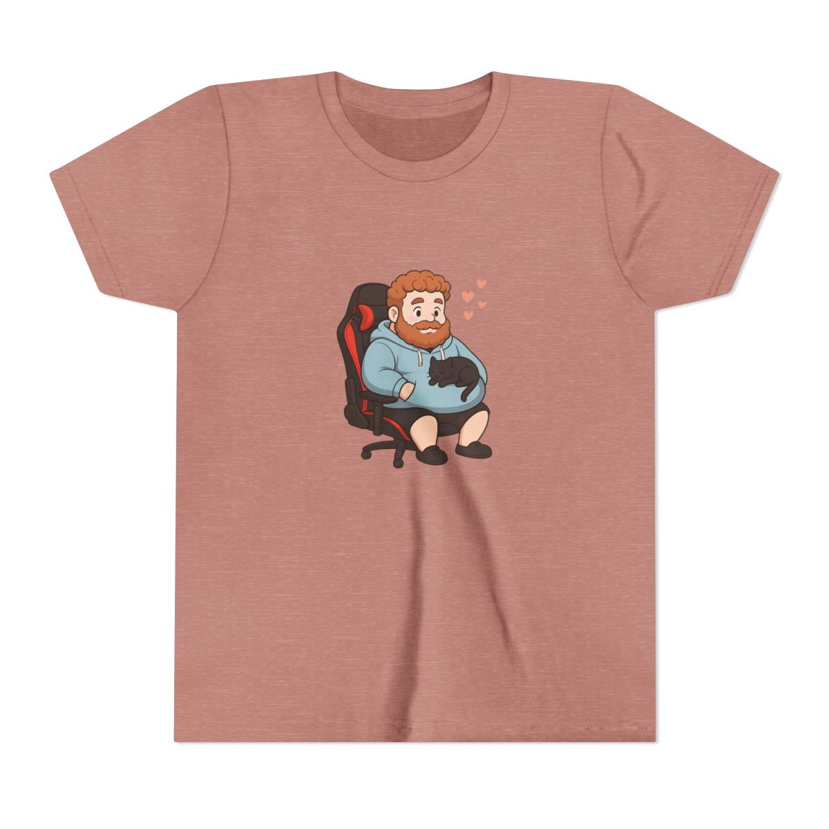 Cute Caseoh & Kittyuuh Twitch Gamer Fanart Kids T-Shirt - alternate angle 2, merchandise