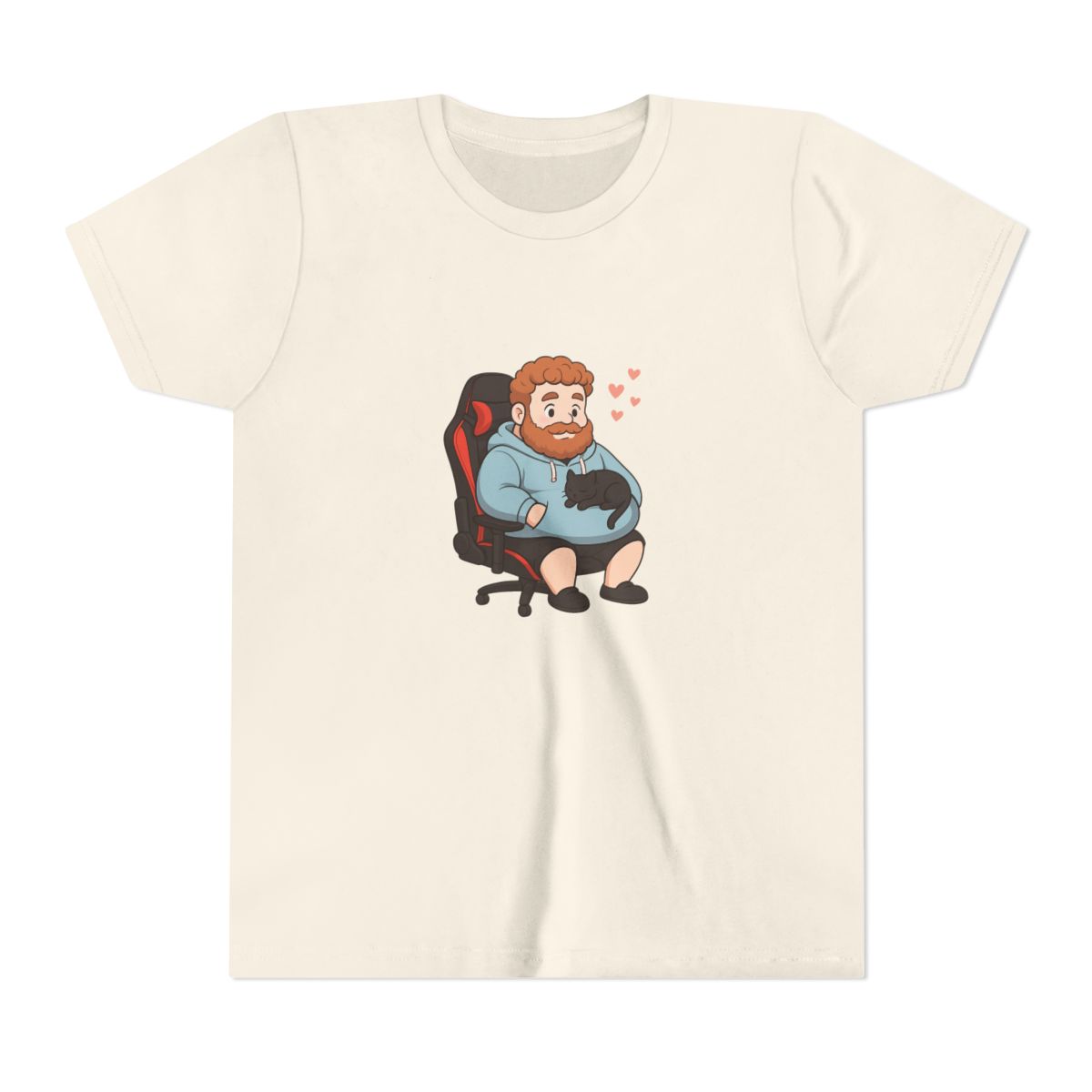 Cute Caseoh & Kittyuuh Twitch Gamer Fanart Kids T-Shirt - alternate angle 4, merchandise