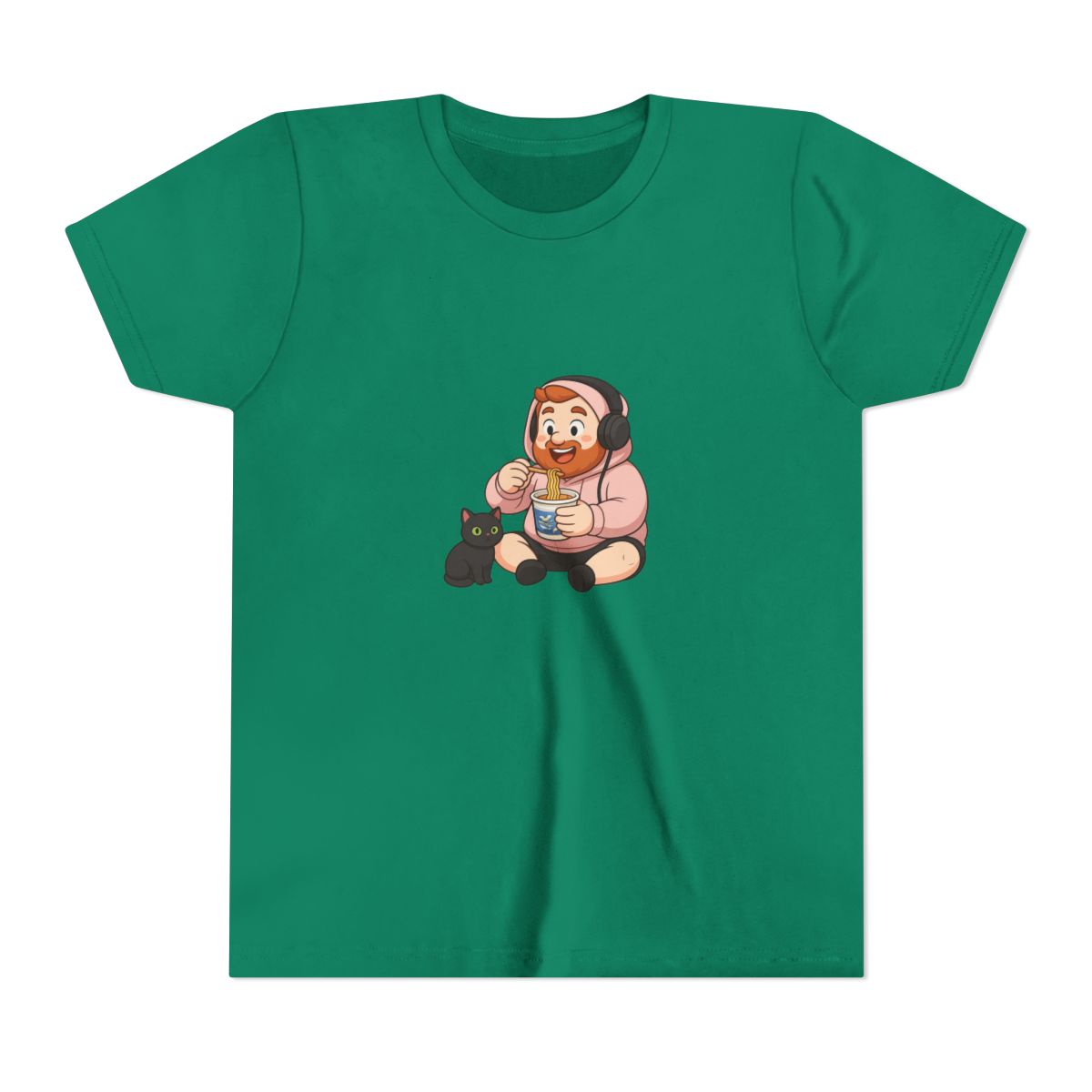 Ray-Men Ramen Noodle Break | CaseOh Shirt, Kitty Kids Tee, Twitch Gamer Gift - alternate angle 2, merchandise