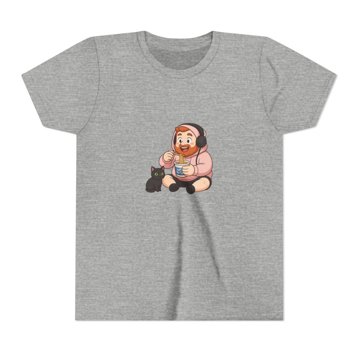 Ray-Men Ramen Noodle Break | CaseOh Shirt, Kitty Kids Tee, Twitch Gamer Gift - alternate angle 3, merchandise