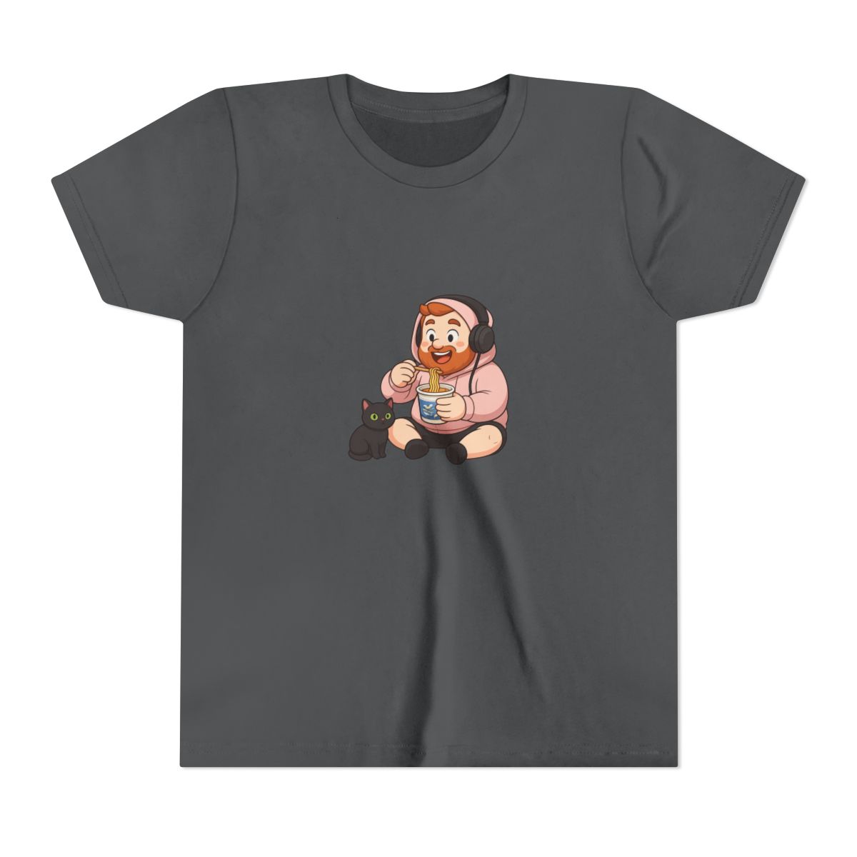 Ray-Men Ramen Noodle Break | CaseOh Shirt, Kitty Kids Tee, Twitch Gamer Gift - alternate angle 5, merchandise
